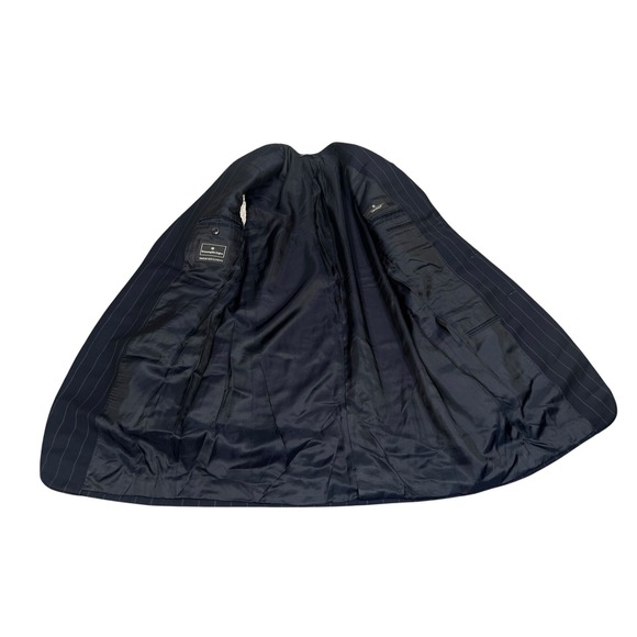 Ermenegildo Zegna Vintage Trofeo Blue Navy Pinstripe Blazer Size IT52 US42 - Picture 3 of 8